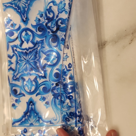 Dolce & Gabbana Light Blue Swimsuit Pouch Makeup Bag or Toiletry Pouch - Picture 5 of 7